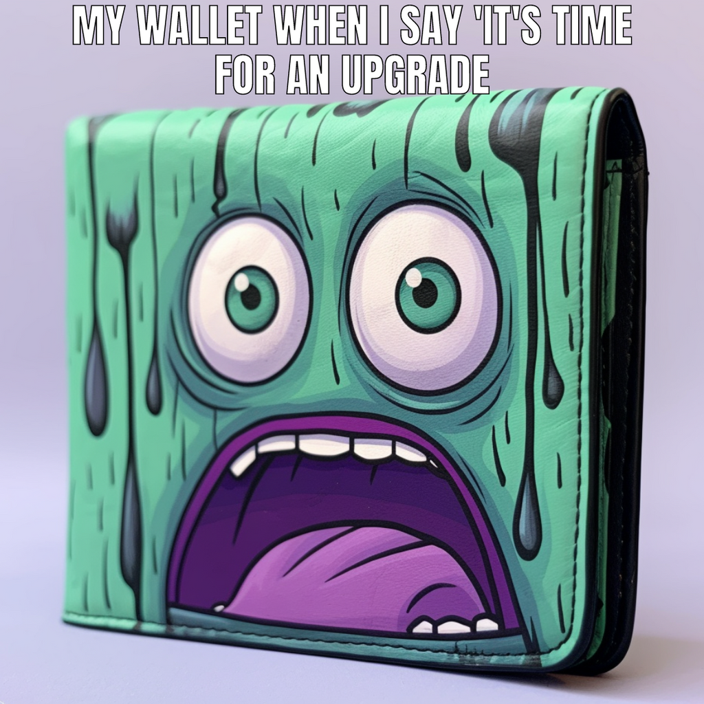 meme of a scared wallet
