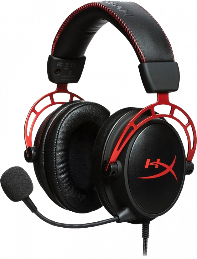 HyperX Cloud Alpha Wired Stereo Gaming Headset - Red/black